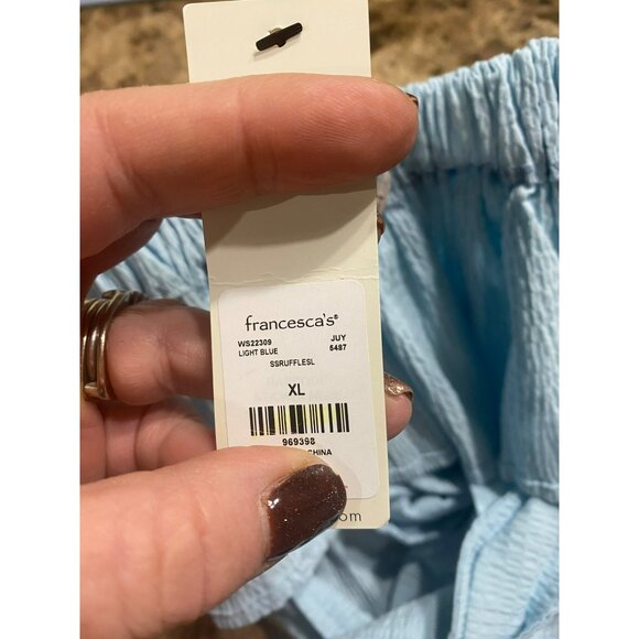 NWT Mi Ami from Francesca’s Jessie Bow Back Peplum Blouse Size XL - Picture 7 of 7